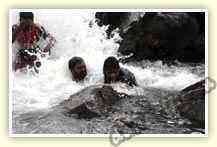 Natural Jacuzzi in rapids